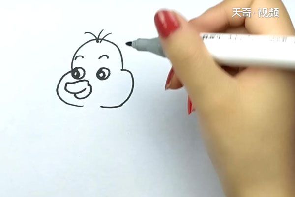 丑小鸭简笔画