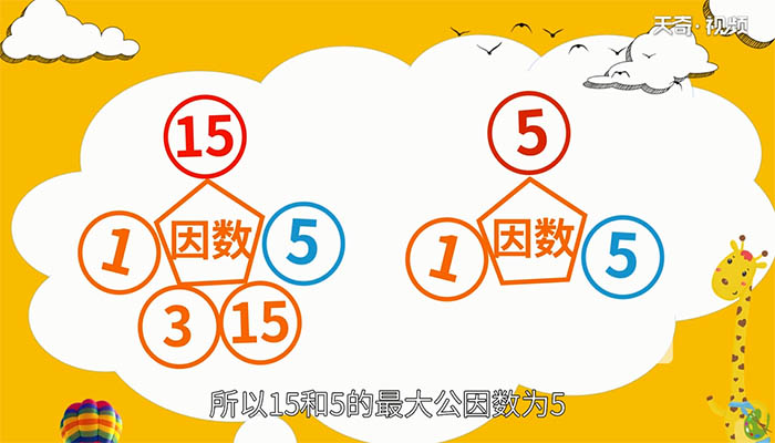 15和5的最大公因数