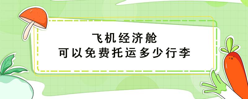 飞机经济舱可以免费托运多少行李 坐飞机经济舱能免费托运多少行李