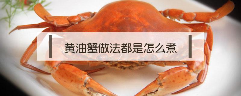 黄油蟹做法都是怎么煮 黄油蟹的做法与吃法窍门