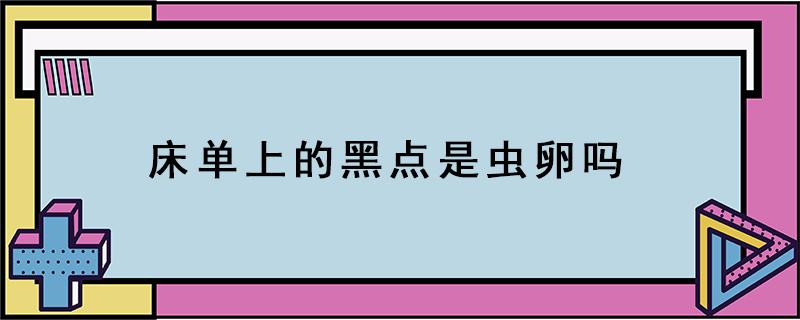 床单上的黑点是虫卵吗 床单有小黑虫