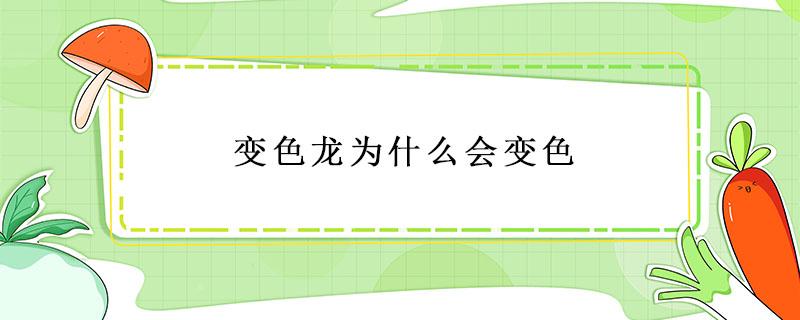 变色龙为什么会变色 变色龙为什么会变色的原理