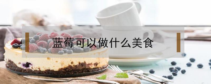 蓝莓可以做什么美食