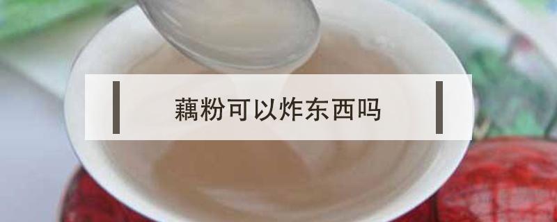 藕粉可以炸东西吗