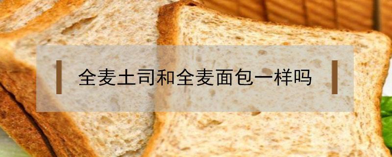 全麦土司和全麦面包一样吗 全麦面包和普通