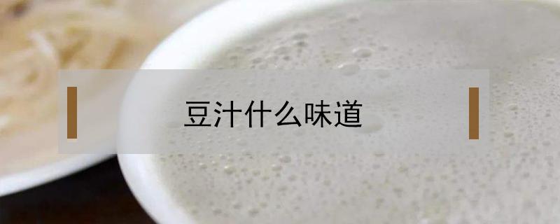 豆汁什么味道（豆汁什么味道的）