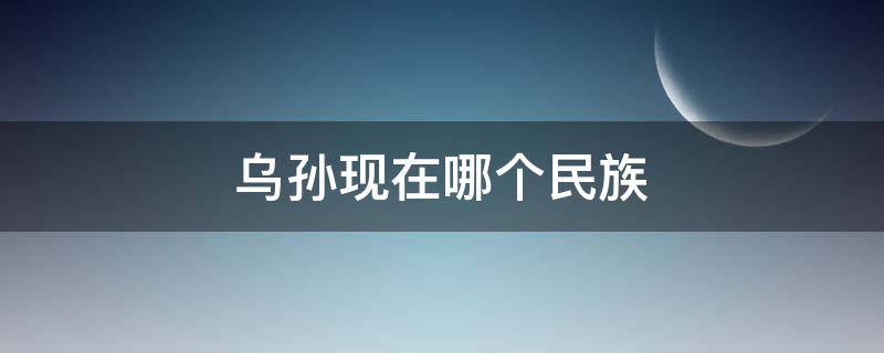 乌孙现在哪个民族（乌孙国是现在的哪个民族）