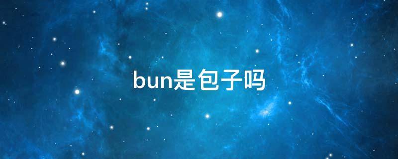 bun是包子吗 包子 英文为什么叫bun