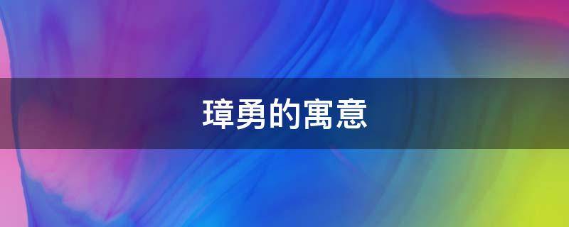 璋勇的寓意 璋这个字寓意