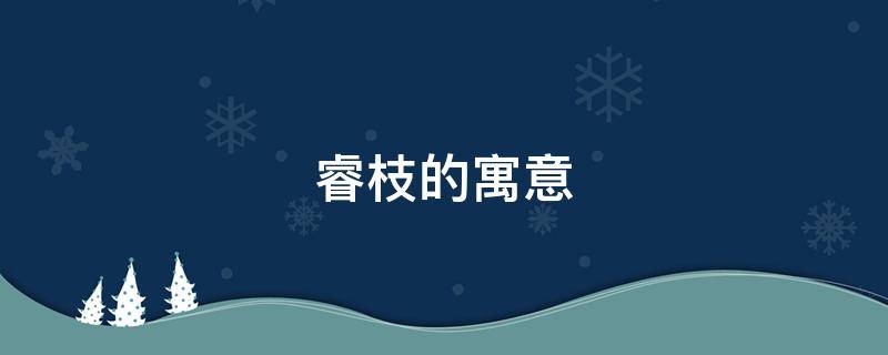 睿枝的寓意（睿字的寓意和象征）
