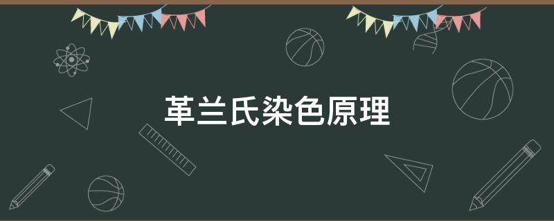 革兰氏染色原理（革兰氏染色原理和意义）