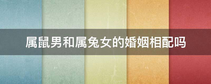属鼠男和属兔女的婚姻相配吗（属鼠男和属兔女婚配好吗）