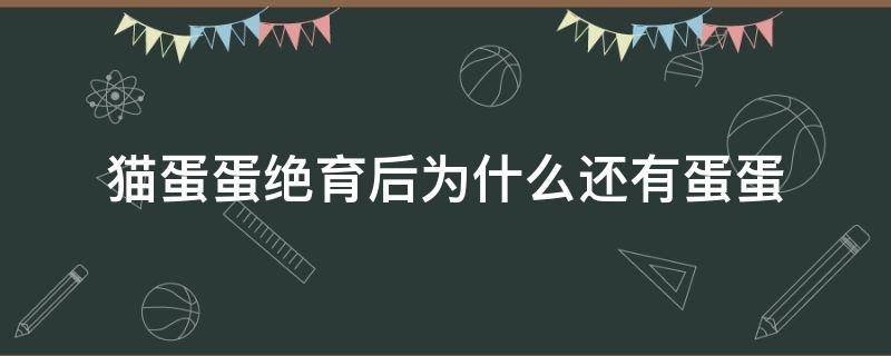 猫蛋蛋绝育后为什么还有蛋蛋 猫有蛋蛋是绝育了吗