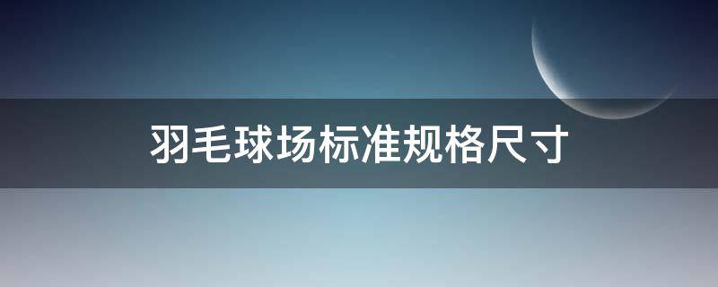 羽毛球场标准规格尺寸 羽毛球场尺寸标准尺寸是多少