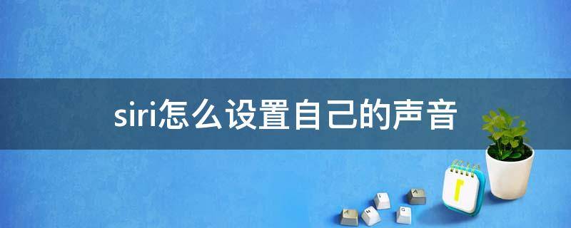 siri怎么设置自己的声音（siri怎么设置自己的声音才能唤醒苹果11）