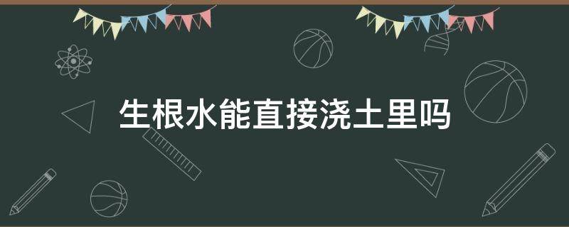 生根水能直接浇土里吗 生根水能不能直接浇花