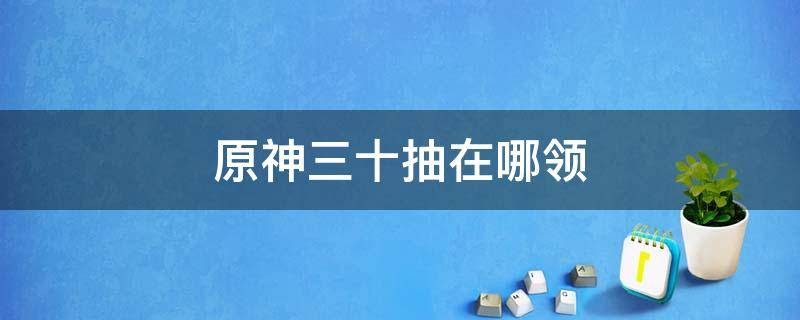 原神三十抽在哪领 原神二十连抽在哪领