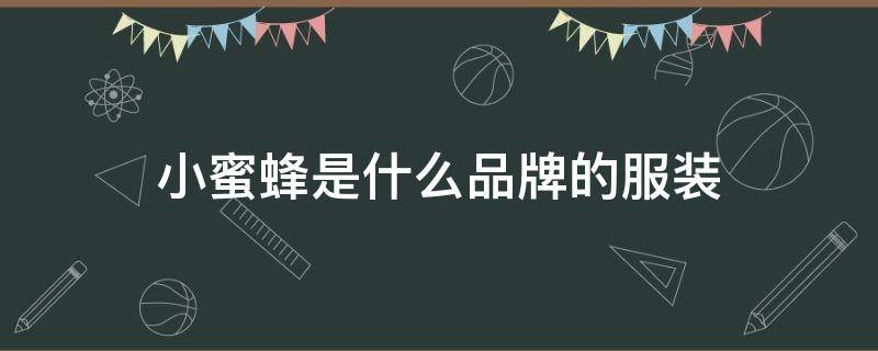 小蜜蜂是什么品牌的服装（带个小蜜蜂的服装品牌）