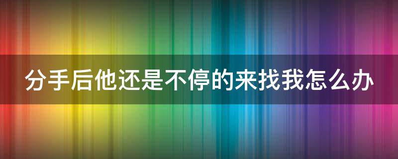 分手后他还是不停的来找我怎么办（分手了他总是来找我怎么办）