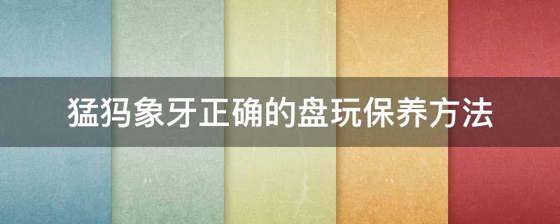 猛犸象牙正确的盘玩保养方法 猛犸牙保养和盘玩