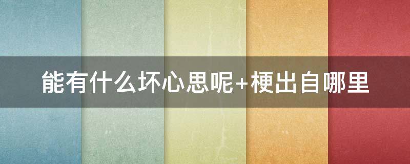 能有什么坏心思呢（女配能有什么坏心思呢）