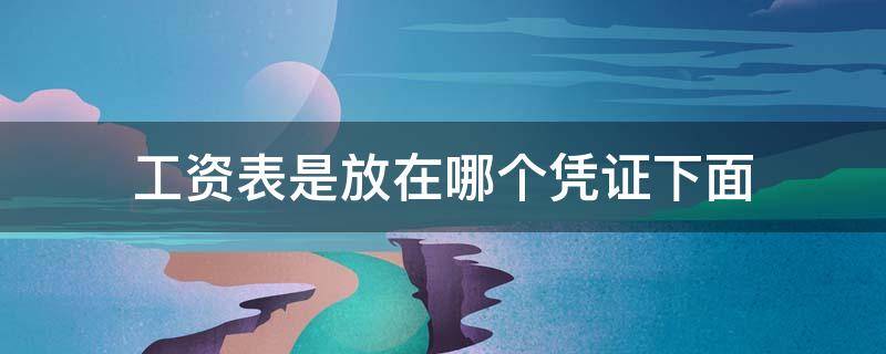 工资表是放在哪个凭证下面（工资表是什么凭证）