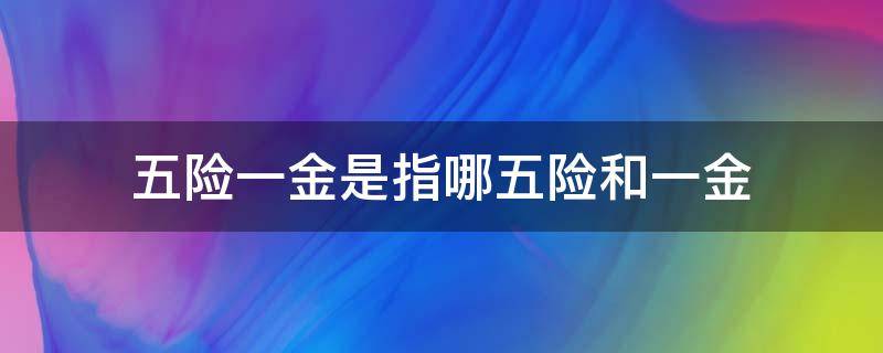 五险一金是指哪五险和一金（五险一金指的是哪些）