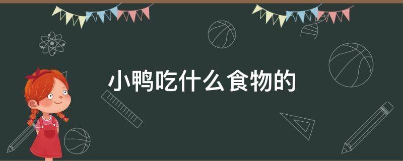 小鸭吃什么食物的 小鸭吃什么食物的简笔画