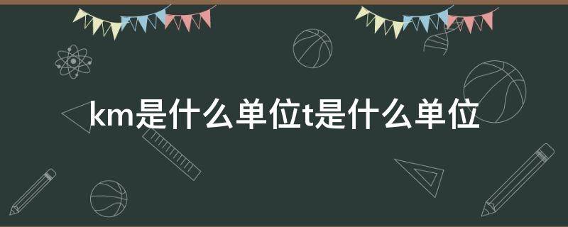 km是什么单位t是什么单位（km是什么意思是什么单位）
