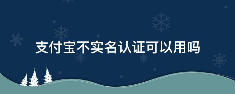 支付宝不实名认证可以用吗 支付宝不实名认证可以用吗蚂蚁森林