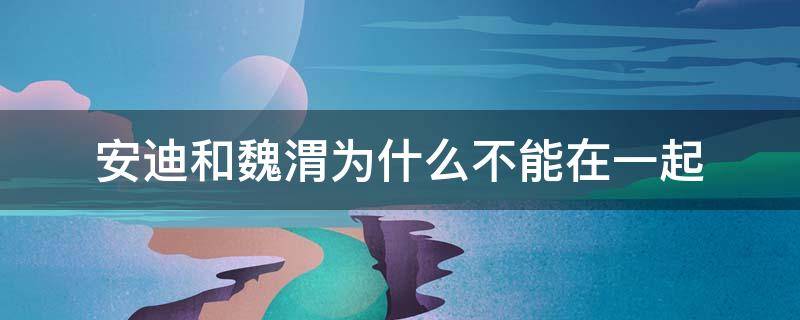 安迪和魏渭为什么不能在一起 安迪和魏渭为什么不能在一起开车那段什么意思