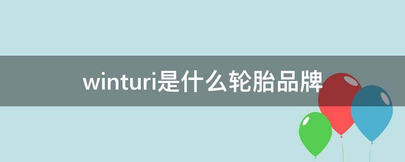 winturi是什么轮胎品牌（winrun是什么牌子轮胎）