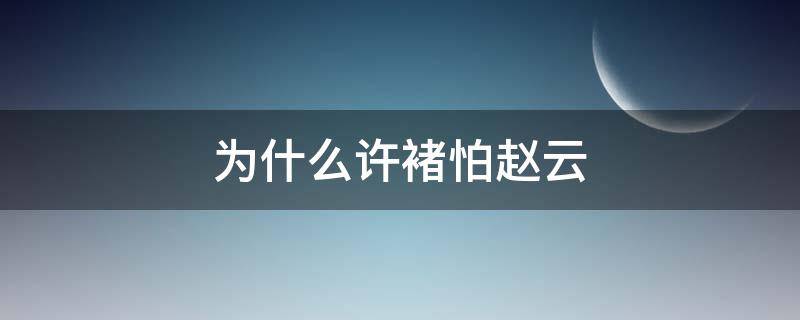 为什么许褚怕赵云（许褚为何怕赵云）