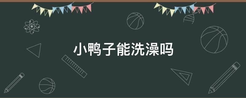 小鸭子能洗澡吗 两周的小鸭子能洗澡吗