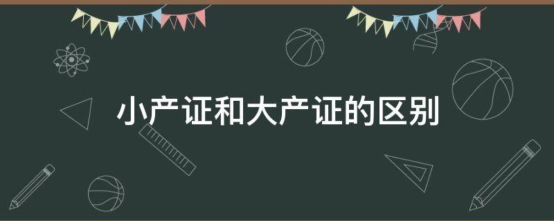 小产证和大产证的区别 房子的大产证和小产证