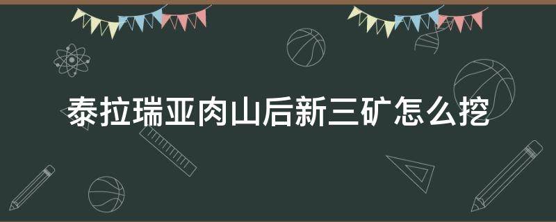 泰拉瑞亚肉山后新三矿怎么挖 泰拉瑞亚肉山后新三矿怎么挖不了