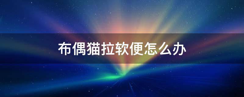 布偶猫拉软便怎么办 布偶猫拉稀软便