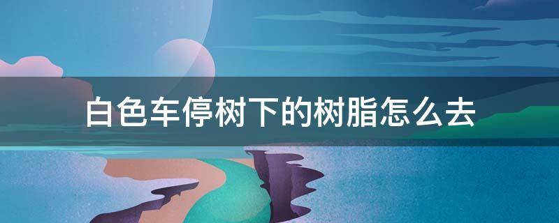 白色车停树下的树脂怎么去（白色车停在树下面留下了树脂怎么去掉）