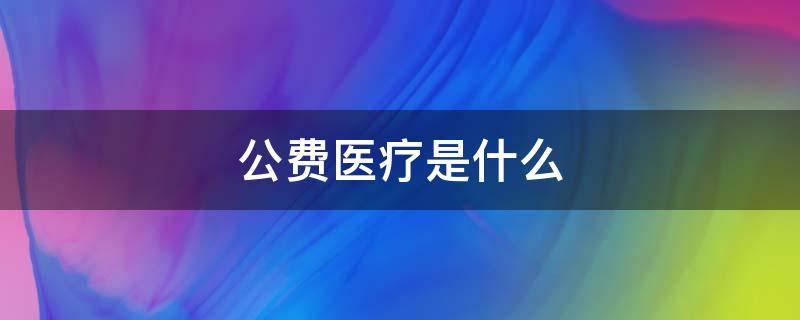 公费医疗是什么（公费医疗是什么工作）
