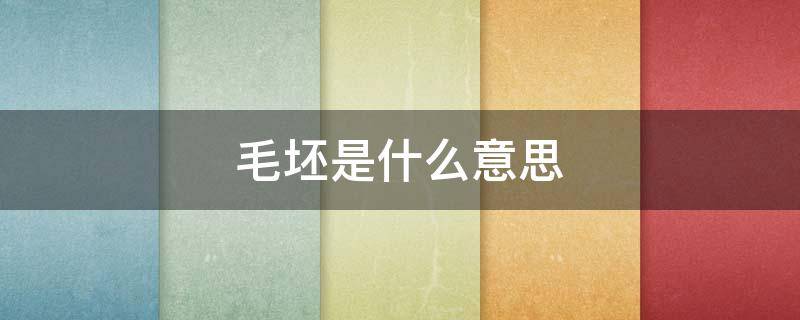 毛坯是什么意思（毛坯房是什么意思）