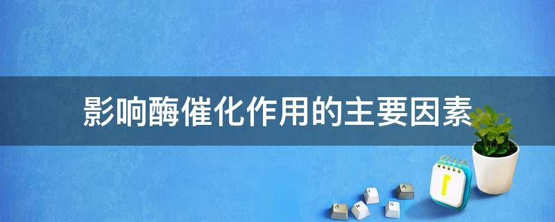 影响酶催化作用的主要因素 哪些因素会影响酶的催化活性