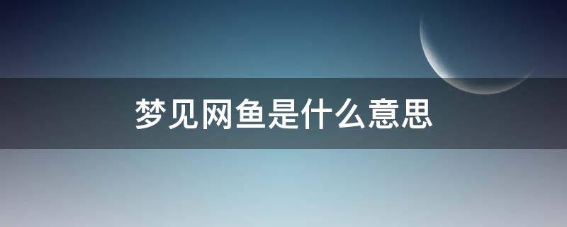 梦见网鱼是什么意思（孕妇梦见网鱼是什么意思）