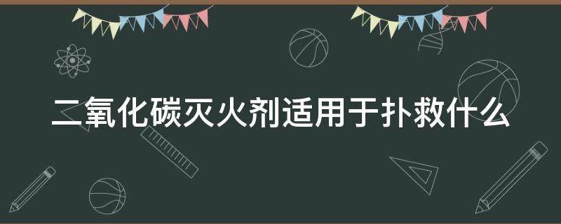 二氧化碳灭火剂适用于扑救什么（二氧化碳灭火剂适用于扑救什么火）