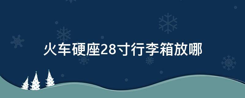 火车硬座28寸行李箱放哪 28寸行李箱可以放火车座位下吗