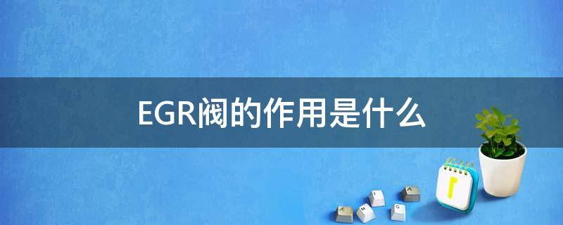 EGR阀的作用是什么（EGR阀的作用）