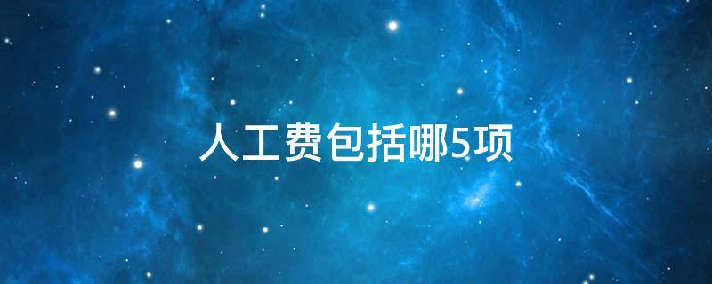 人工费包括哪5项（人工费包括哪几项费用）