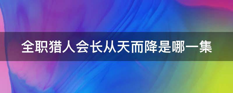 全职猎人会长从天而降是哪一集（全职猎人会长死后谁是会长）