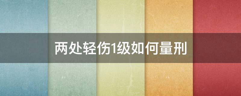 两处轻伤1级如何量刑 两个轻伤一级怎么判