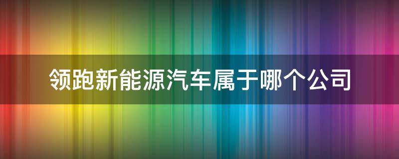 领跑新能源汽车属于哪个公司（杭州领跑新能源汽车属于哪个公司）