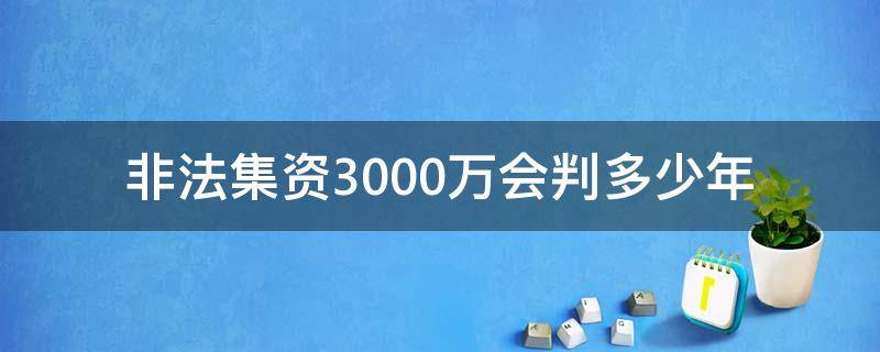 非法集资3000万会判多少年（非法集资300万判几年）